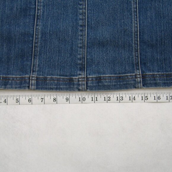 Jones New York Signature Jeans Mini Skirt Above Knee Indigo Blue Denim Size 10 - Picture 5 of 7